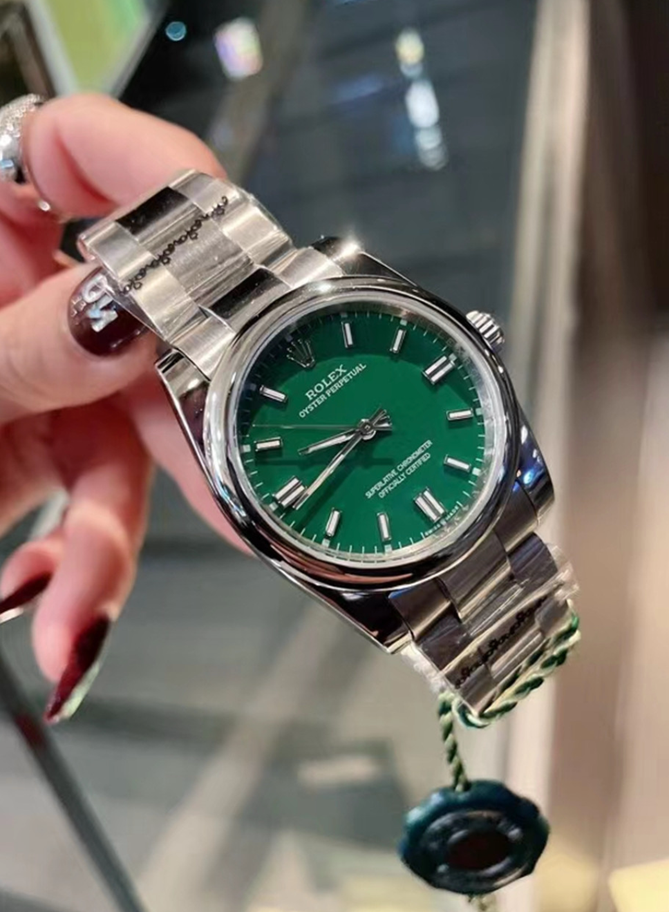 Luxury Low Tone Green Fashion Watch