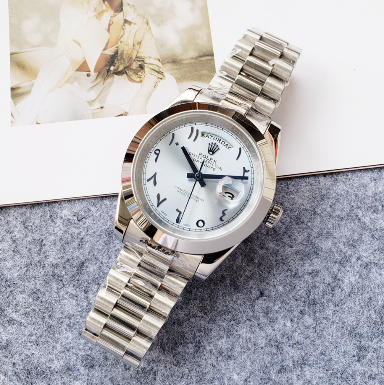 Luxury Anthracite Silver Fashion Watch