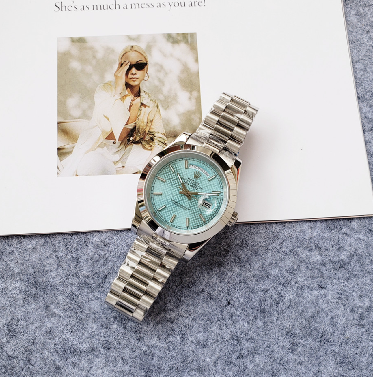 Luxury Dimmed Turquoise Fashion Watch