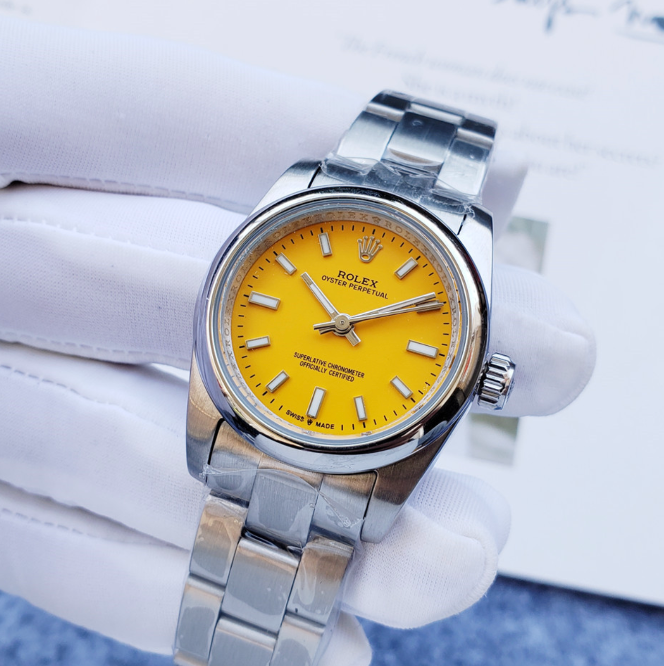 Luxury Sun Blaze Yellow Fashion Watch