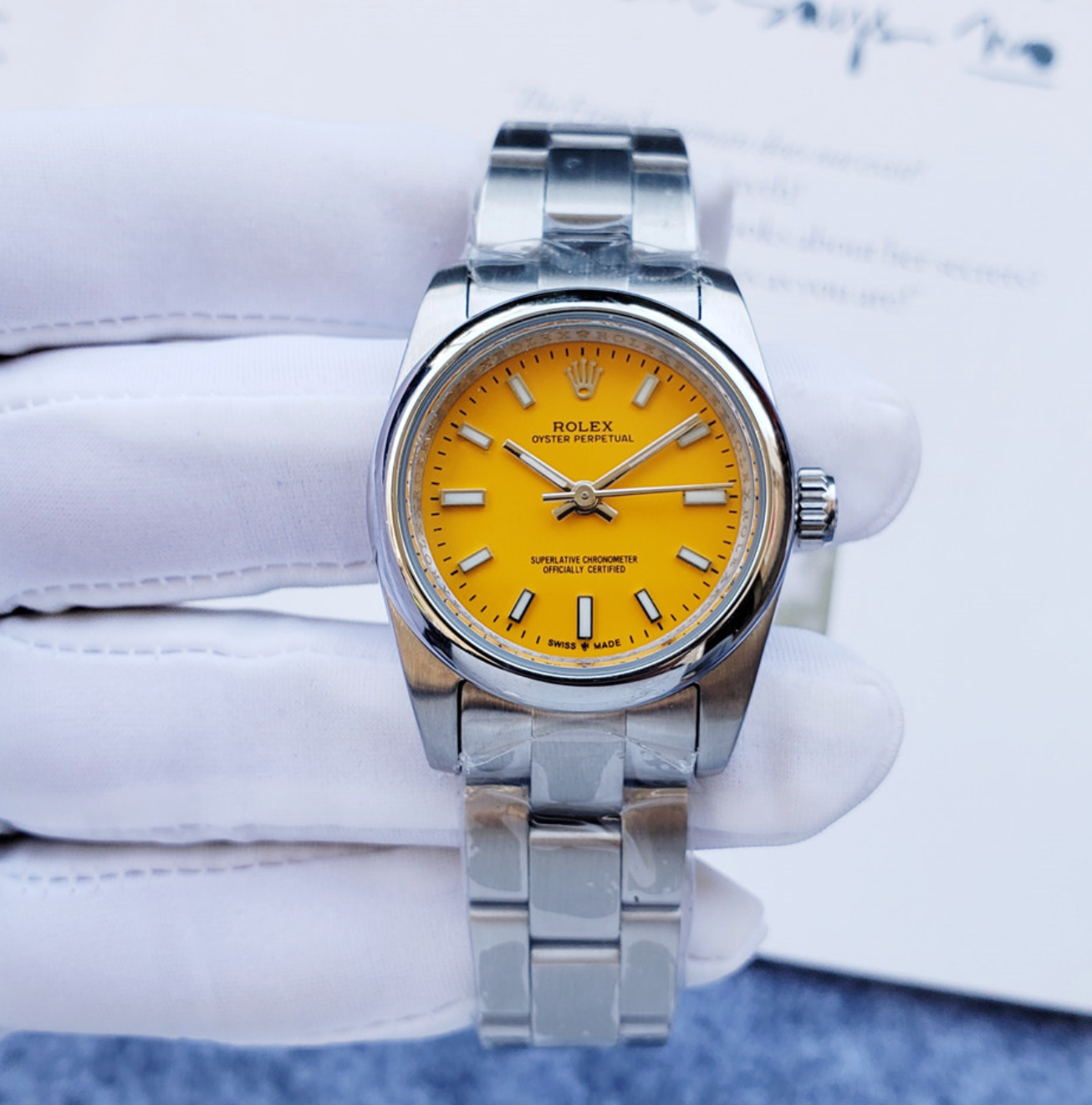 Luxury Sun Blaze Yellow Fashion Watch