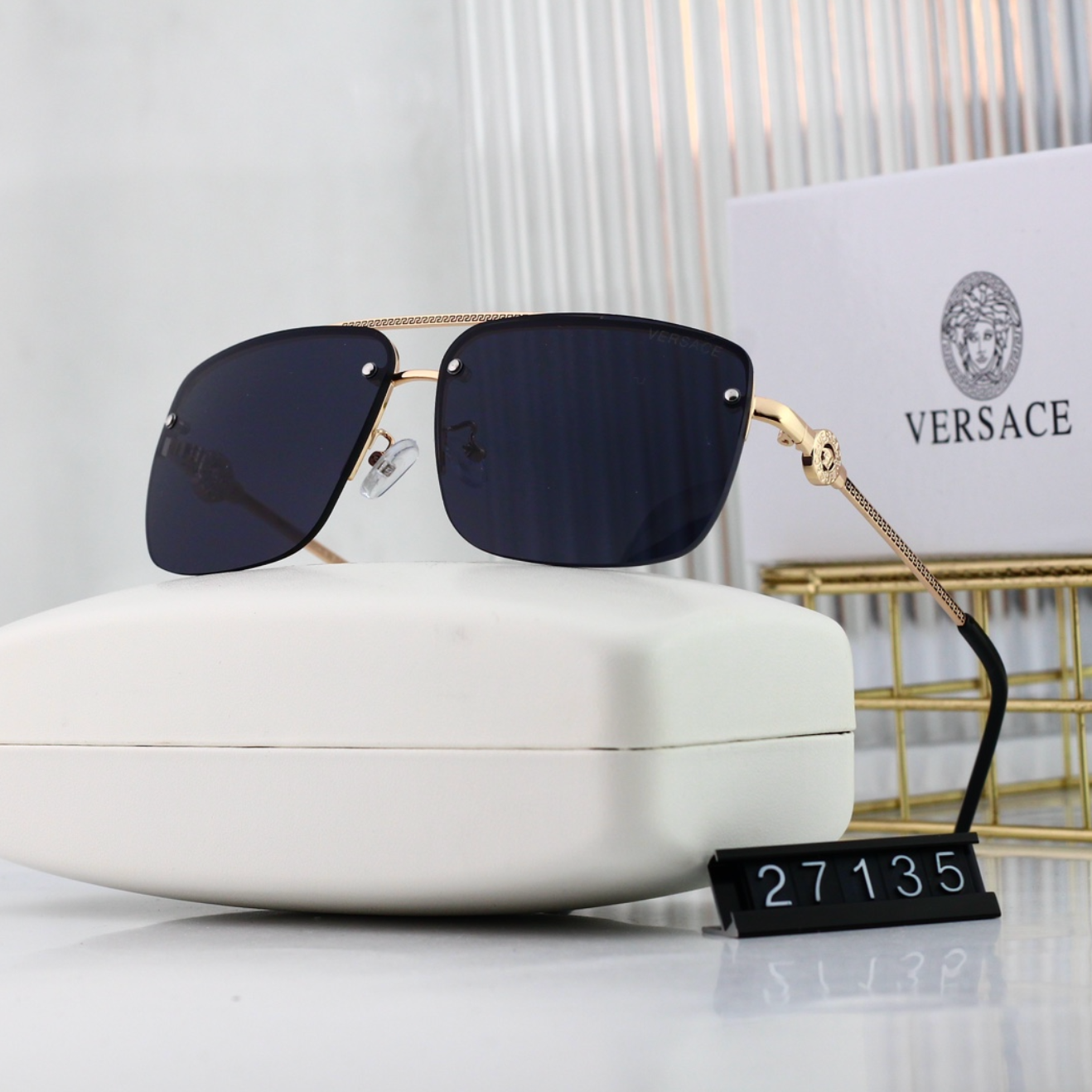 Luxury Thin Gold Fashion Sunglasses