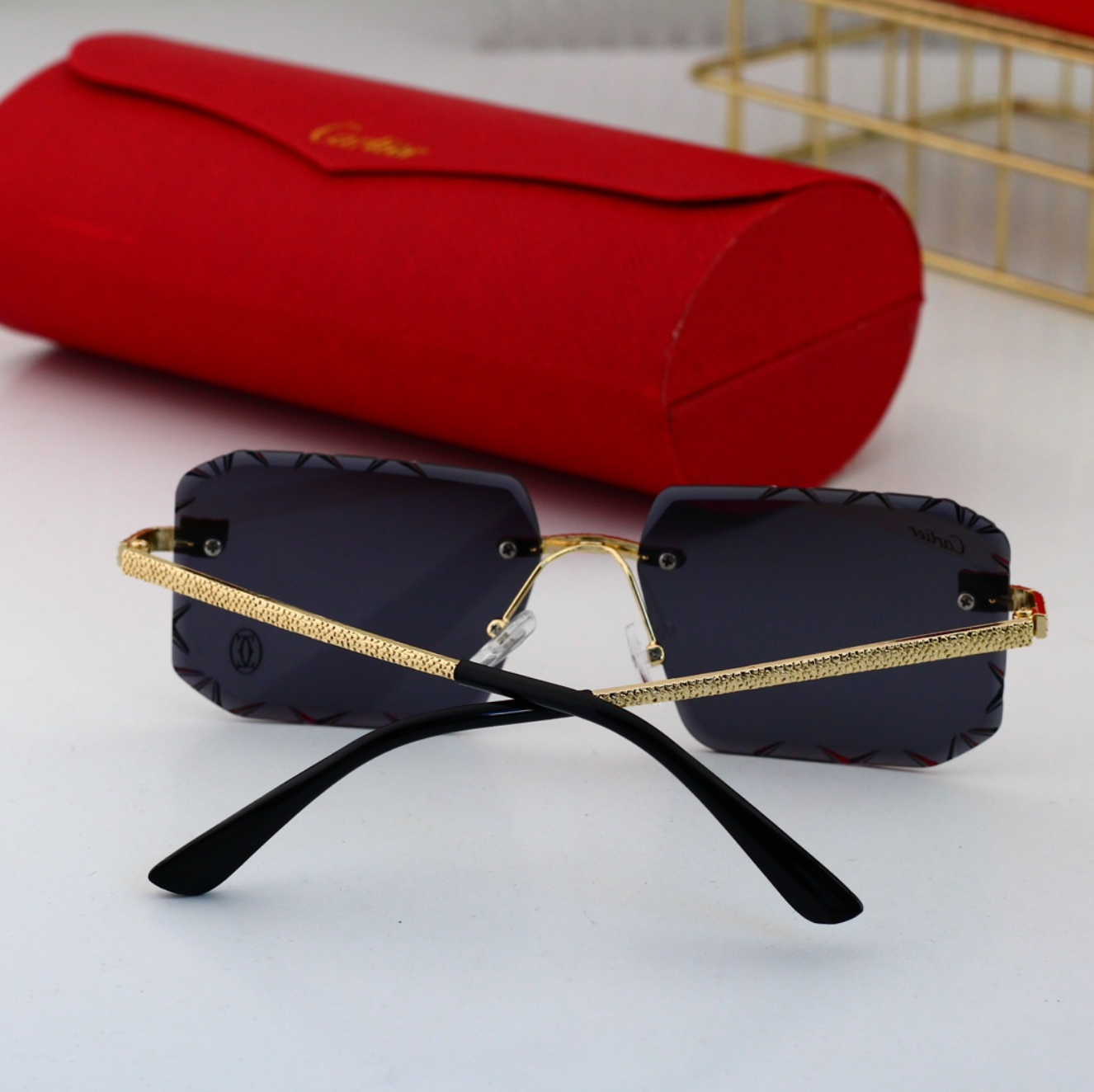 Luxury Gold Trimming Fashion Sunglasses