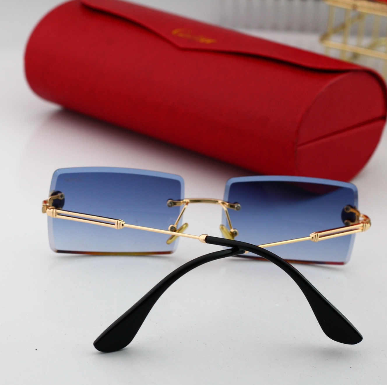 Luxury Aqua Tone Fashion Sunglasses