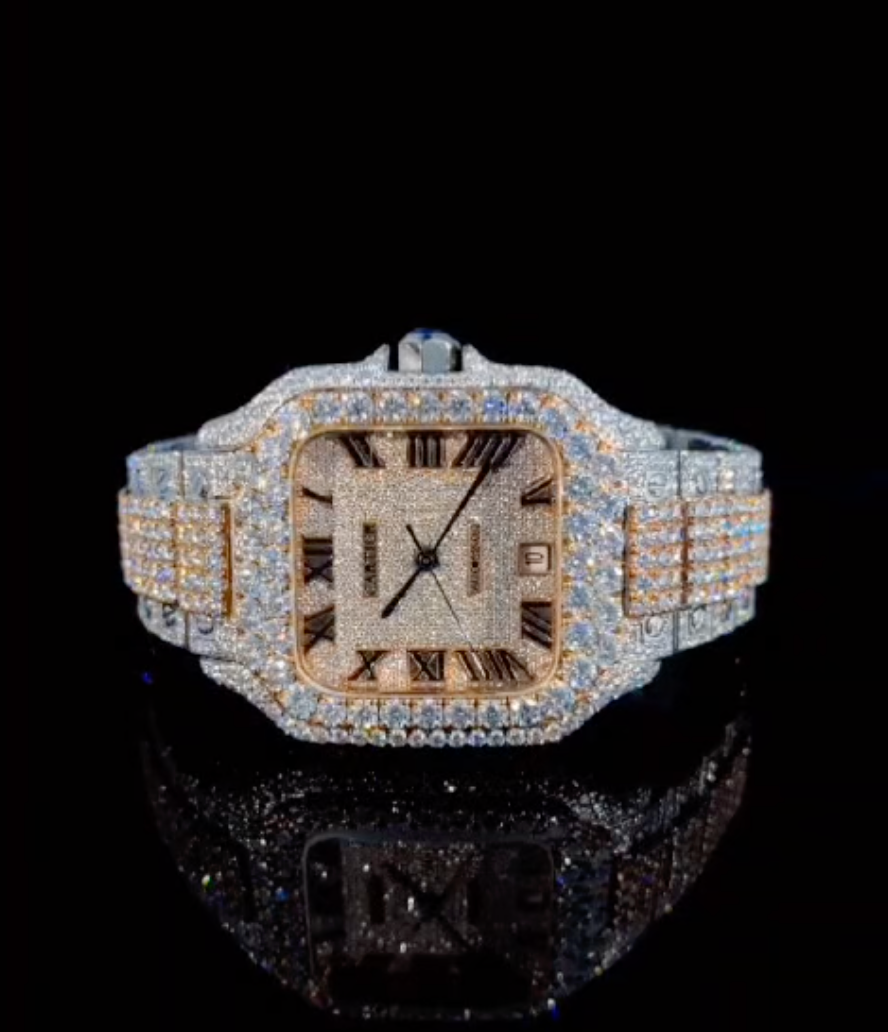 Vincenzo Onyx™️ VVS Moissanite Diamond Sophisticated Luxury Watch