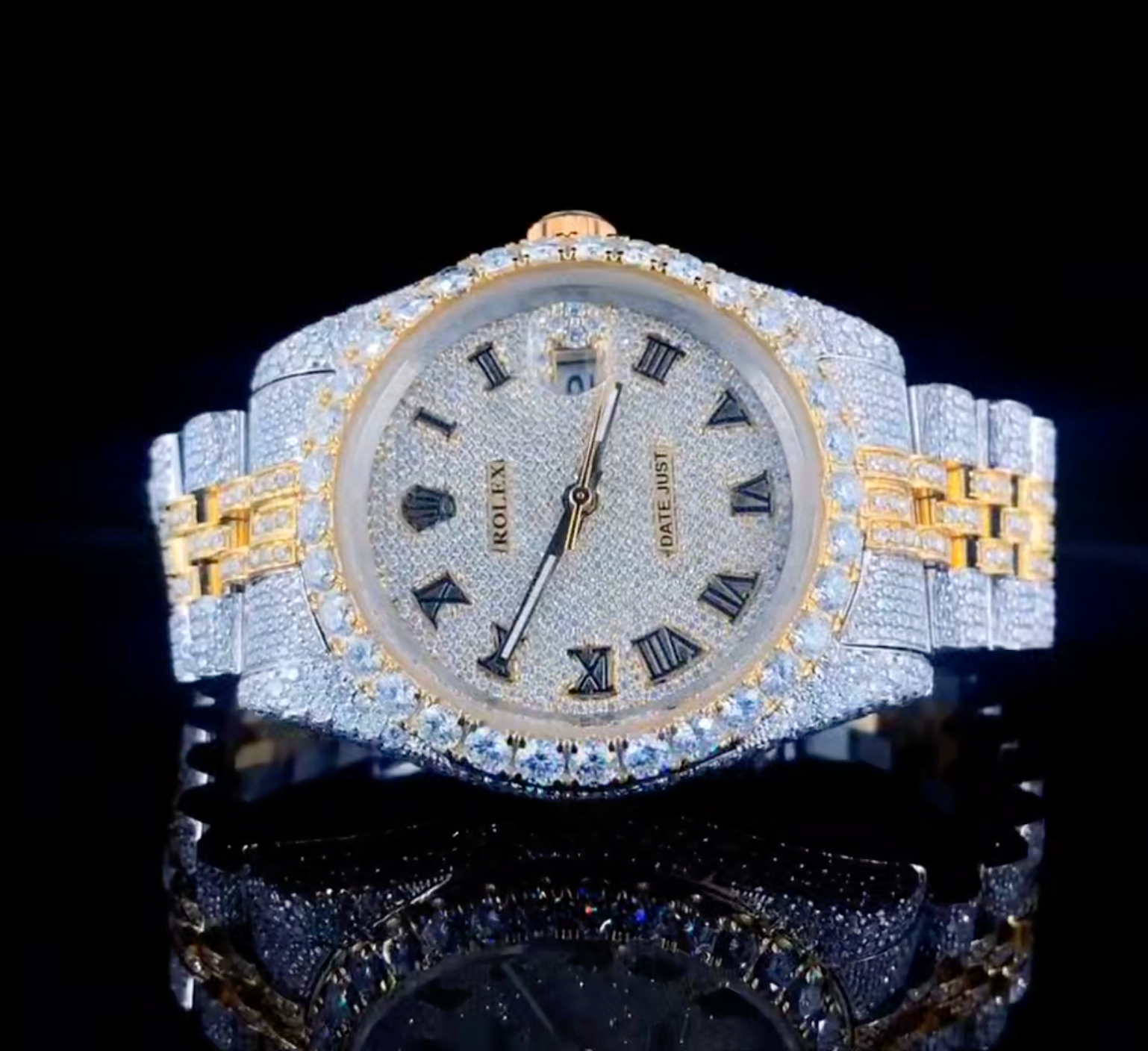 Vincenzo Onyx™️ VVS Moissanite Diamond Inner Oro Luxury Watch