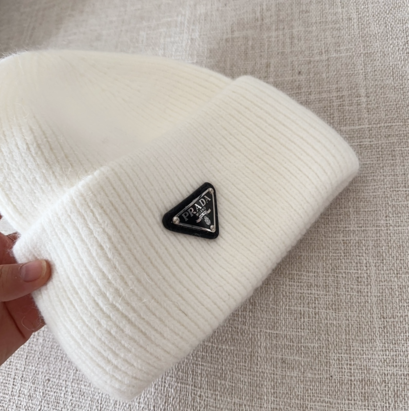 Classic Chrome Diamond Fashion Beanie