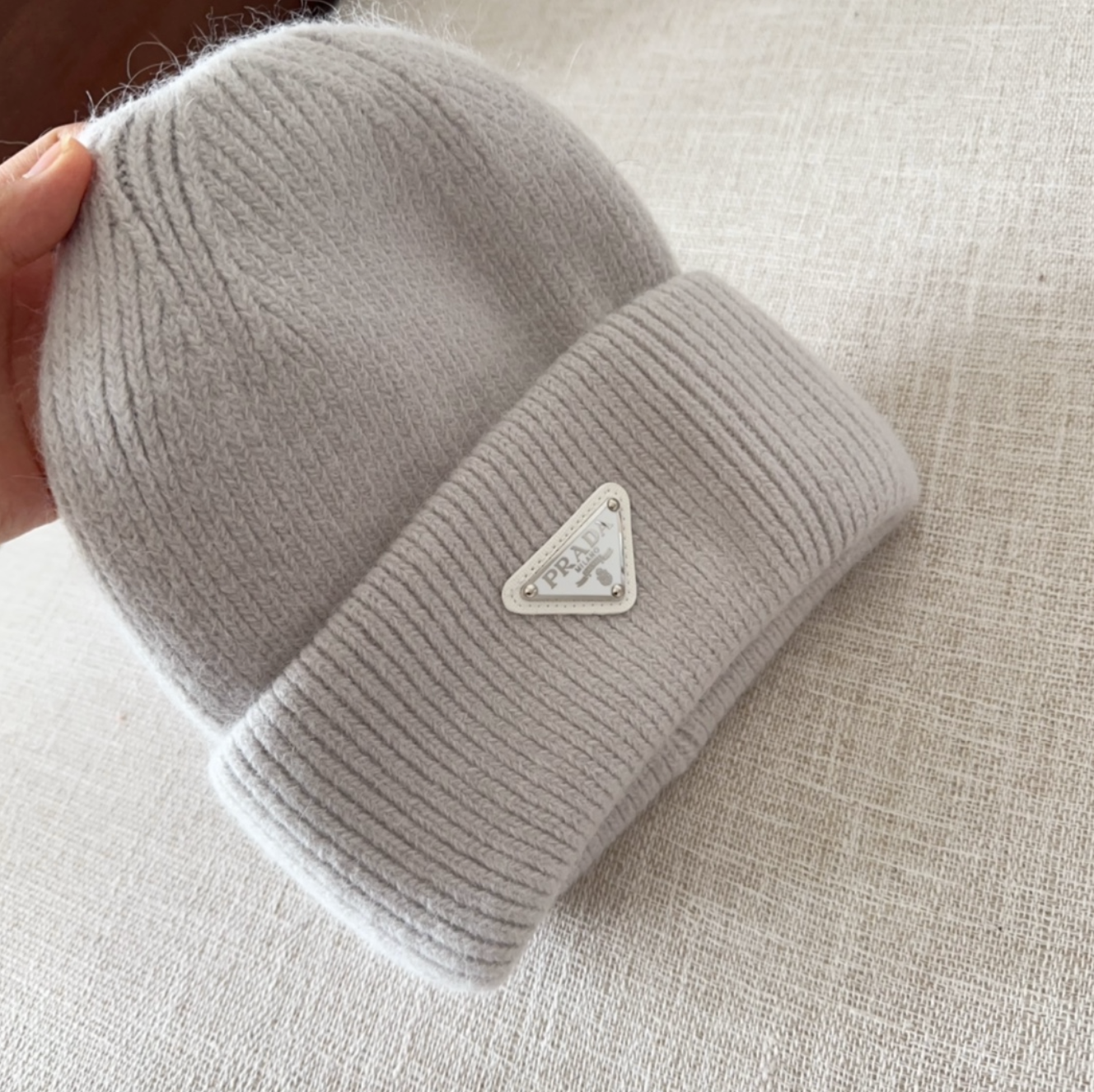 Classic Grey Diamond Fashion Beanie