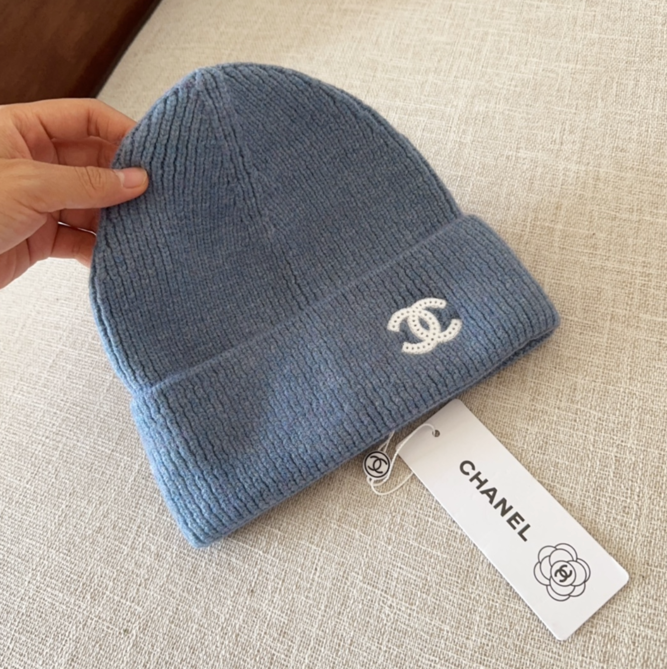 Classic Aqua CC Design Fashion Beanie