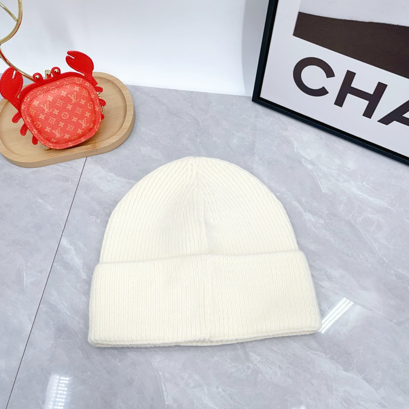 Classic Rich Creme CC Design Fashion Beanie