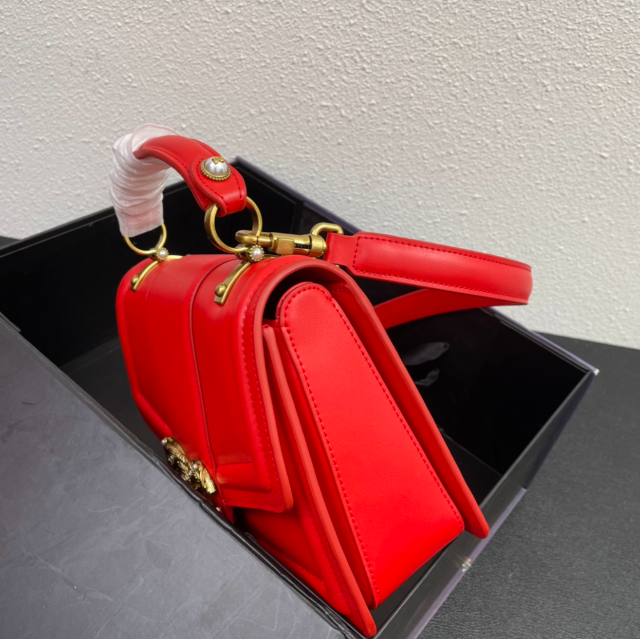 Unique Ruby Red DG Design Handbag