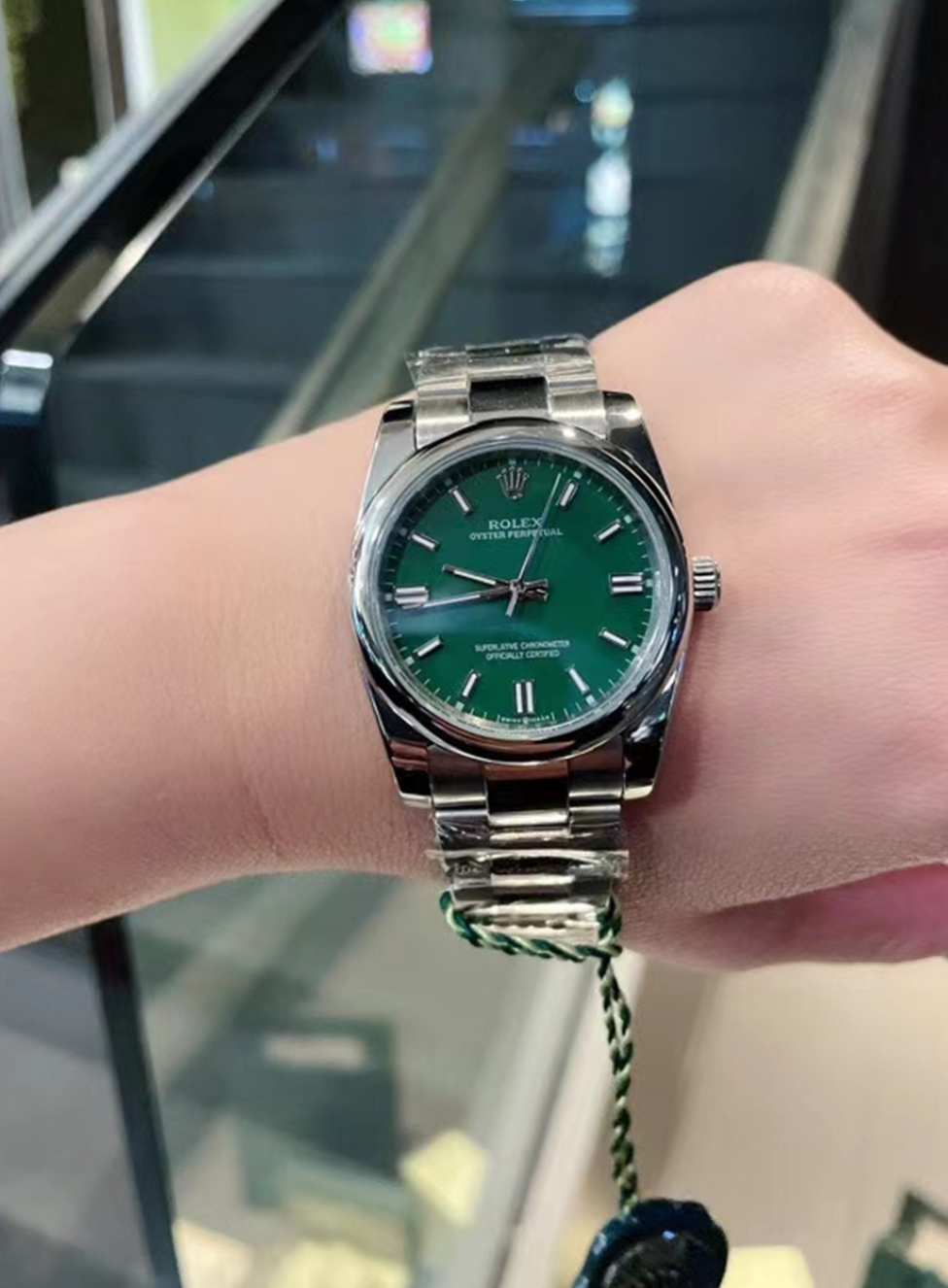 Luxury Low Tone Green Fashion Watch