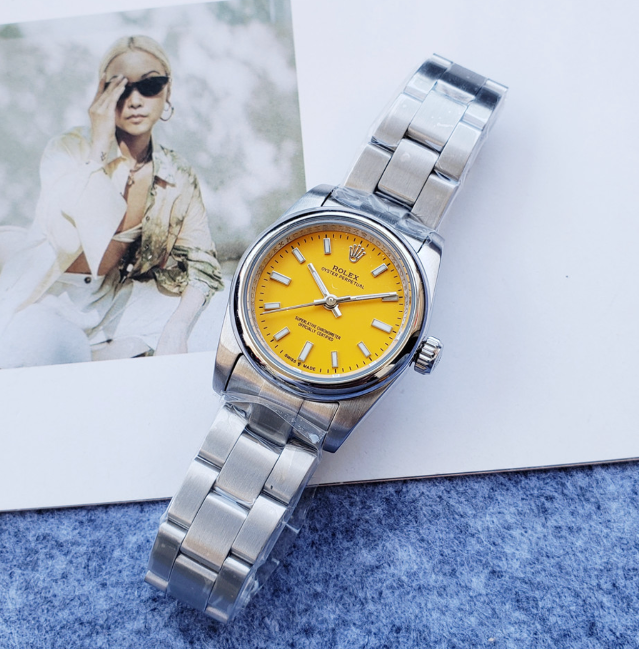 Luxury Sun Blaze Yellow Fashion Watch