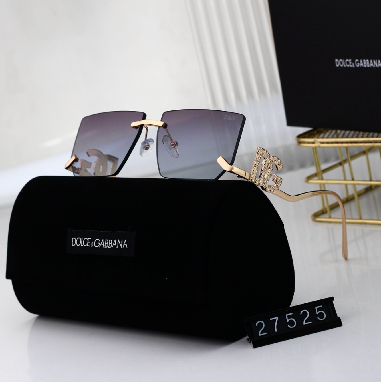 Luxury Gold Edge Shaded Fashion Sunglasses