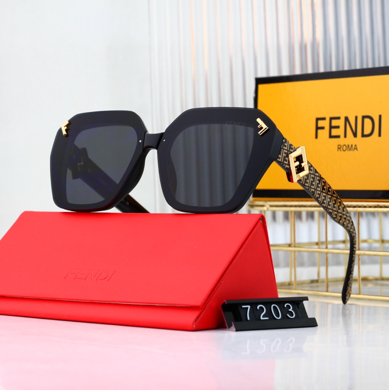 Luxury F Print Fashion Sunglasses