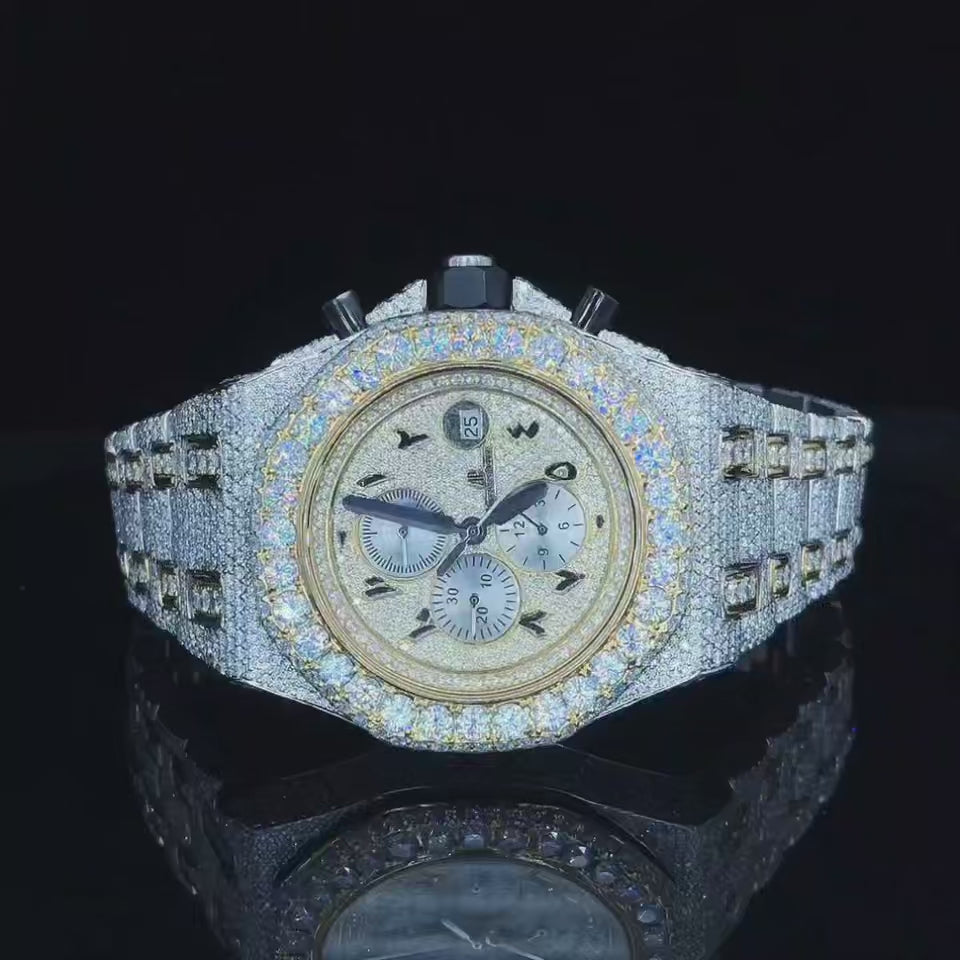 Vincenzo Onyx™️ VVS Moissanite Diamond Arabic Feel Luxury Watch