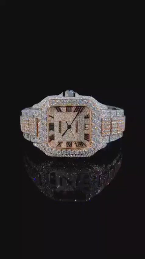 Vincenzo Onyx™️ VVS Moissanite Diamond Sophisticated Luxury Watch