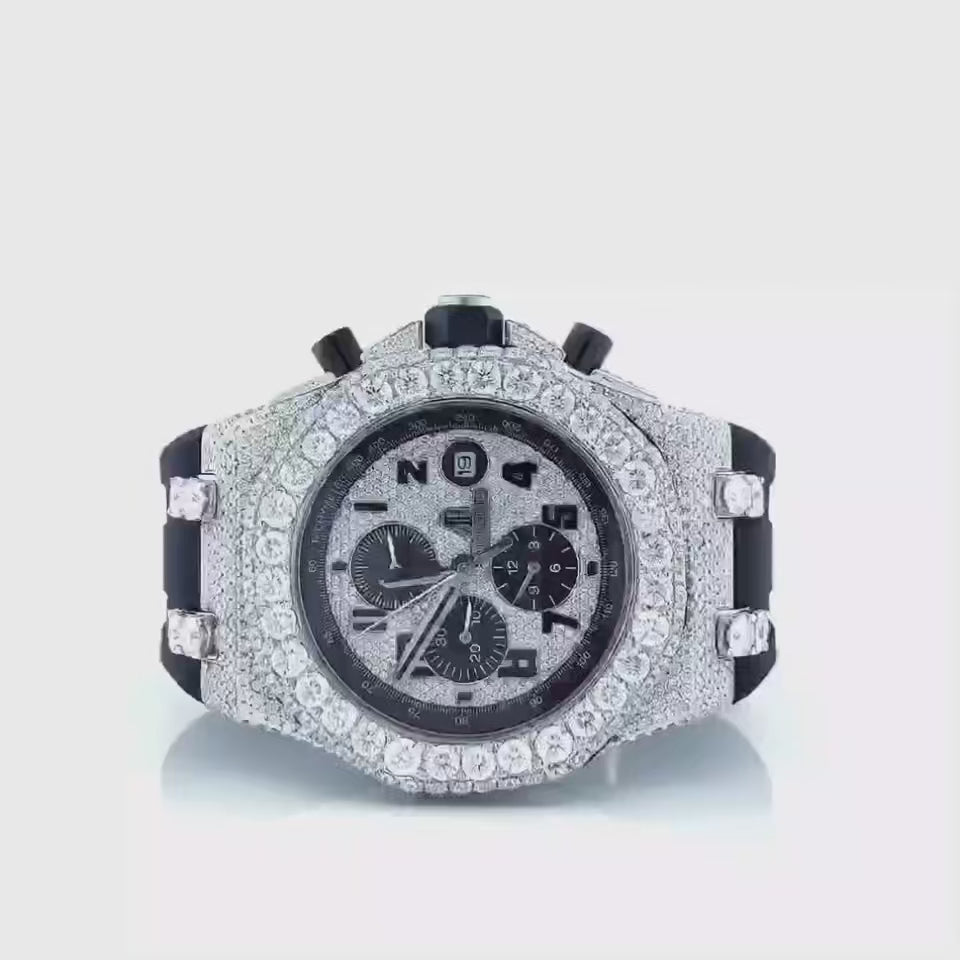 Vincenzo Onyx™️ VVS Moissanite Diamond Navy Blue Luxury Watch