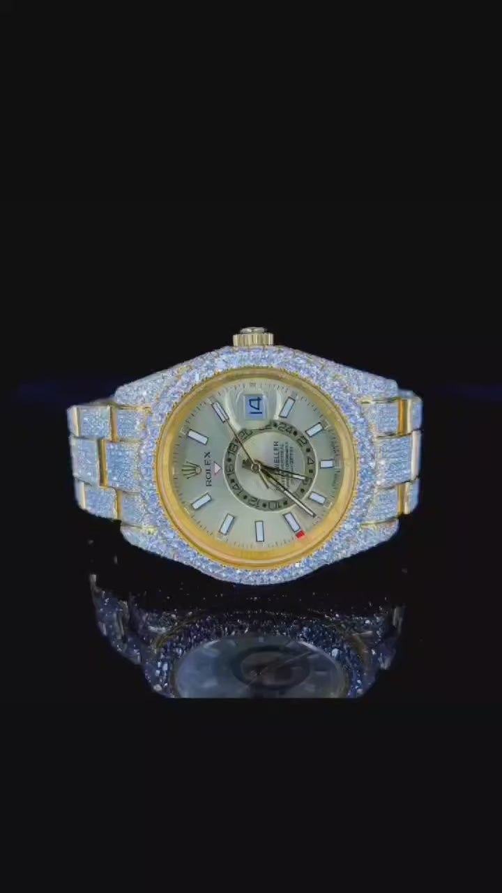 Vincenzo Onyx™️ VVS Moissanite Diamond Urrosolia Luxury Watch