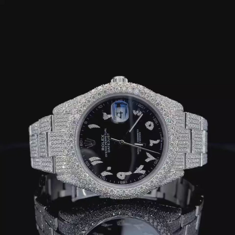 Vincenzo Onyx™️ VVS Moissanite Diamond Kolmani Luxury Watch